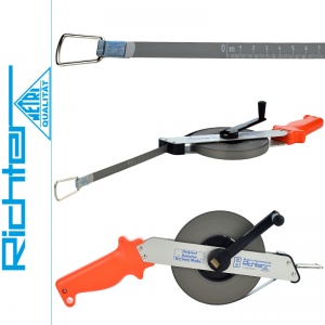 Рулетка RICHTER 464-SR 50м нержавіюча сталь (Травлена)